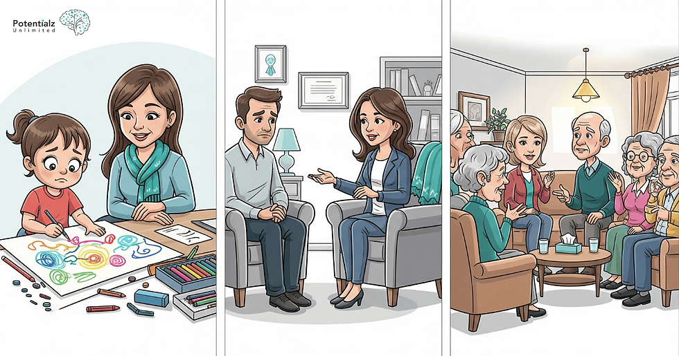 Grief counseling across age groups