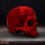 Thumbnail: Human Skull - Red Glitter