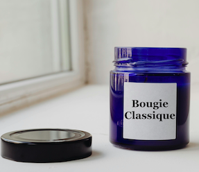 Bougie classique en pot