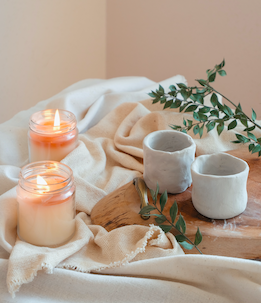 bougie parfumée naturelle, et bien-être