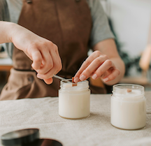 Bougie parfumée cire végétale naturelle 