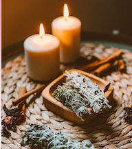 Bougie naturelle parfumée méditation relaxation