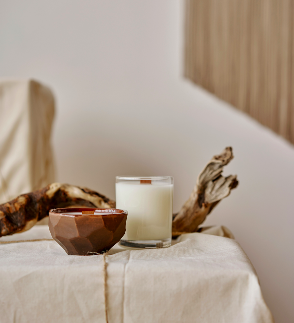 bougie parfumée naturelle et décoration intérieure