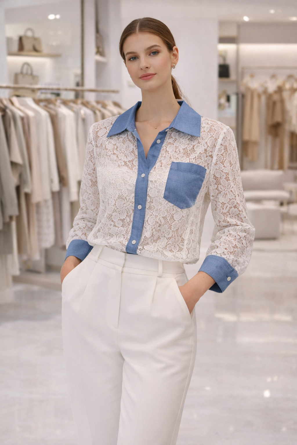 Chemise en dentelle