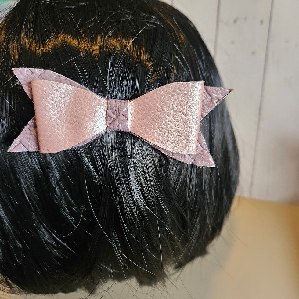 Sløyfe med klemme kunstskinn