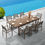 Thumbnail: Carlo 9 Pieces Extendable Outdoor Patio Dining Set for Eight Person