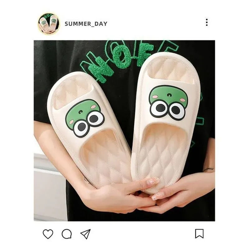Thumbnail: Four Season Bathroom Anti Slip Slippers Women's EVA Slide Slippers - Frog Soft C