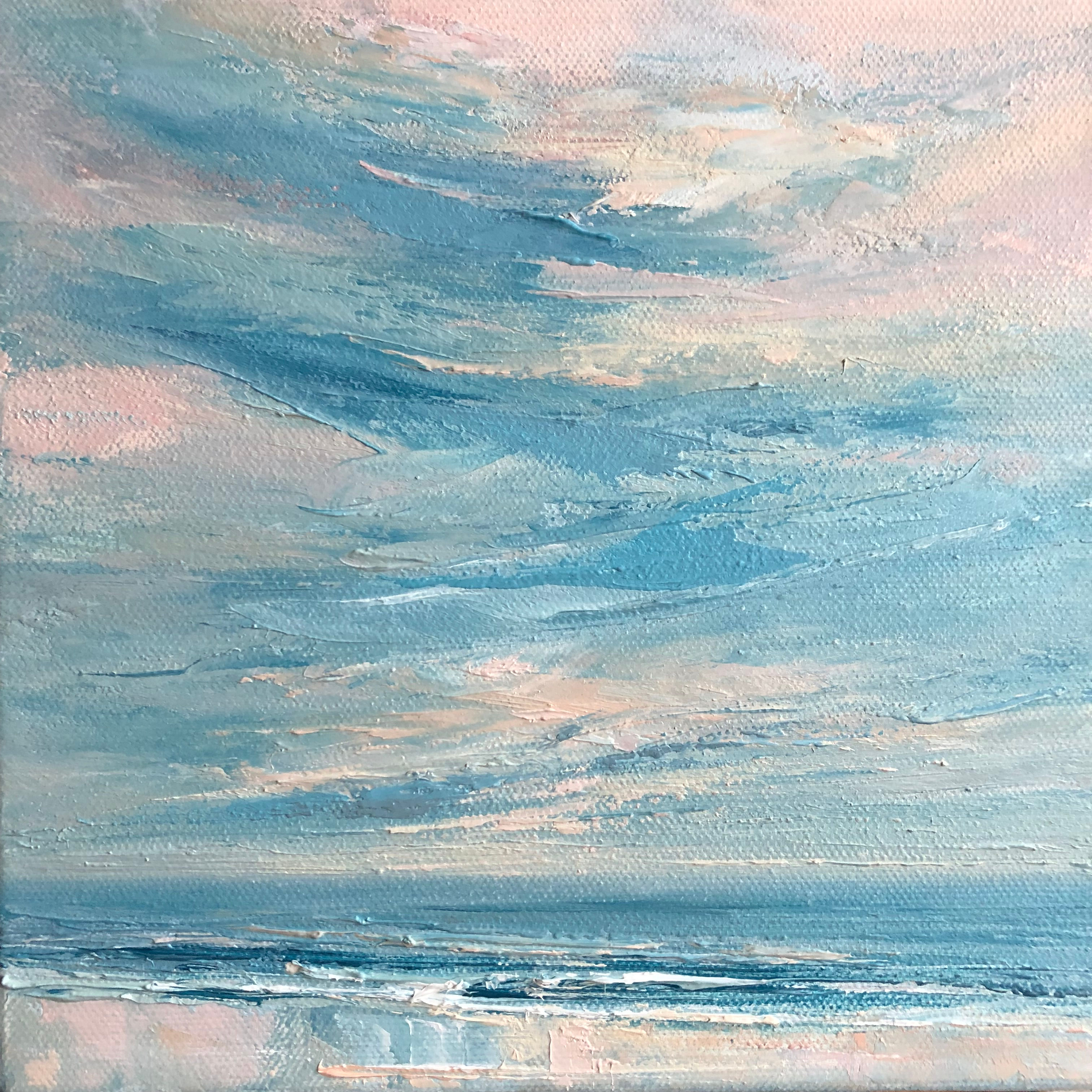 Pink and Blue Oil Painting