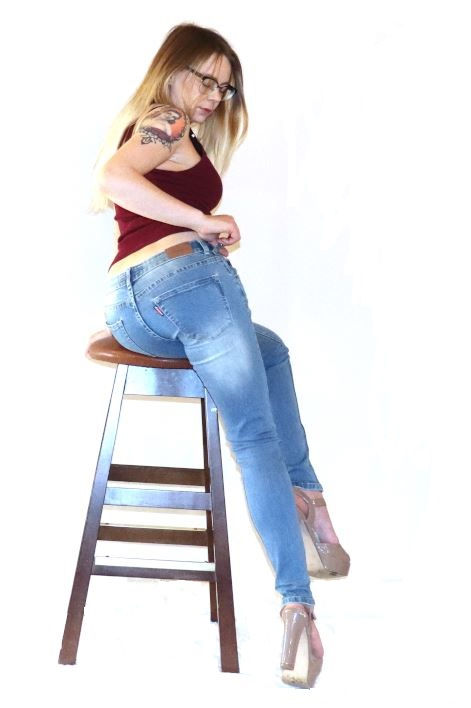 Thumbnail: Exclusive Jenny Low-Rise Skinny Fit Denim Jean