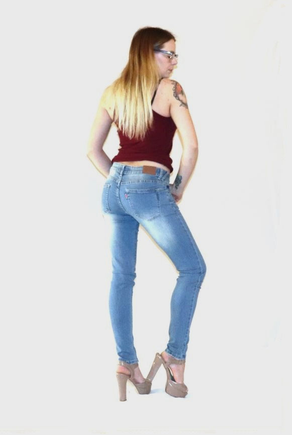 Thumbnail: Exclusive Jenny Low-Rise Skinny Fit Denim Jean