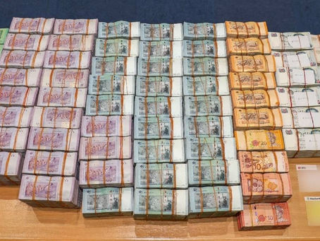 싱가포르, 130만 달러 이상 현금 밀반입 시도자 적발