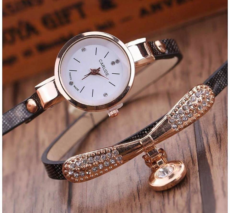 Miniatura: Reloj pulsera de piel sintética para mujer