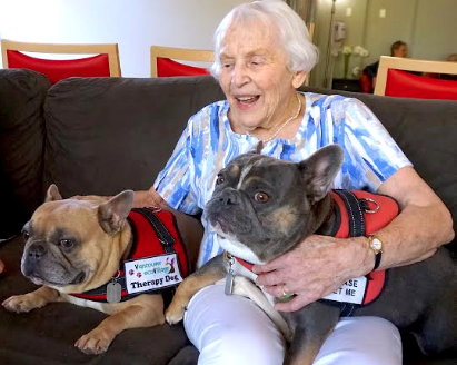 Therapy Dogs Elsee and Mango