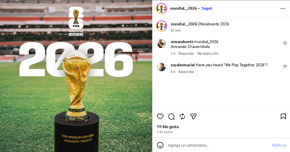 Argentina, España y Francia parten como las favoritas para levantar la Copa del Mundo segun la IA. Foto: mundial._.2026