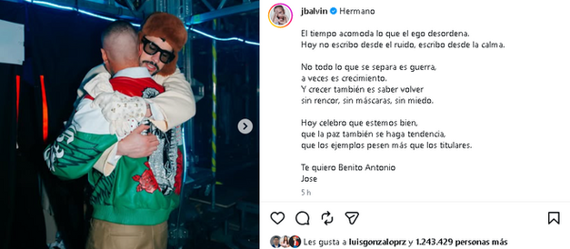 J Balvin y Bad Bunny volvieron a cantar juntos: así fue su reconciliación en el escenario