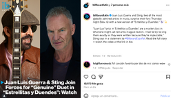 Lo más viral: Sting y Juan Luis Guerra se unen para formar un dúo fenomenal