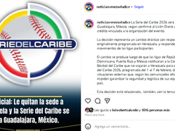 La nueva sede de La Serie del Caribe 2026 será en Guadalajara