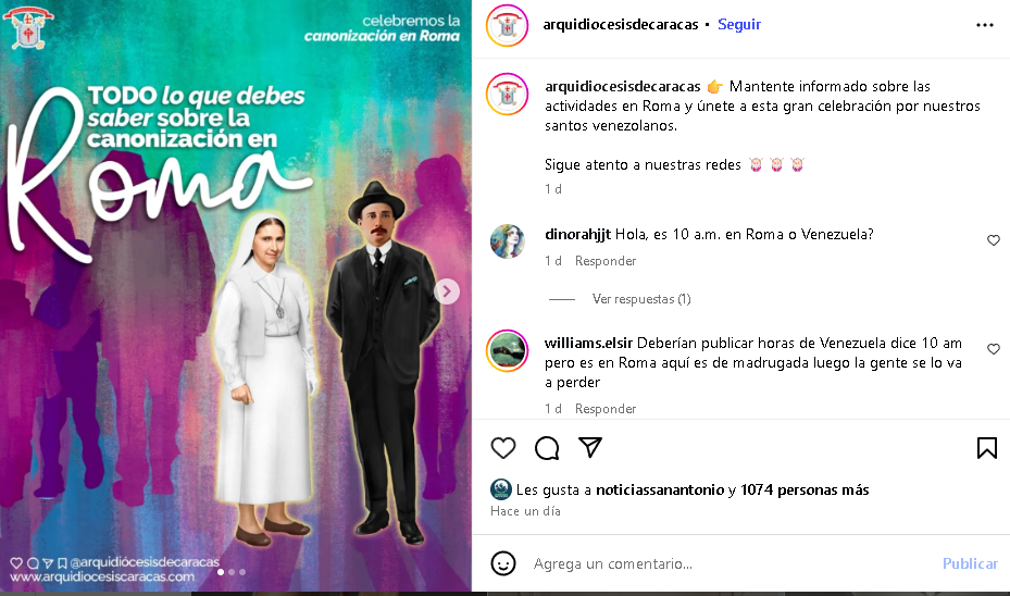 Cronograma para la canonización de José Gregorio Hernández y Carmen Rendiles