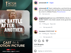 One Battle After Another domina las nominaciones de los nuevos Actors Awards