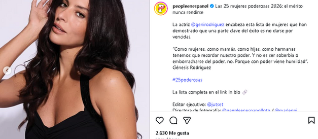Génesis Rodríguez en la lista de "Las 25 mujeres más poderosas"