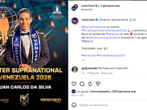 Lo más viral: Juan Carlos Da Silva Míster Supranational 2026