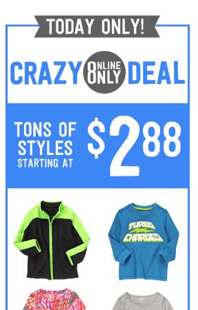 *HOT* Crazy8 Sale! Tons Of Styles Starting At $2.88! Today Only!