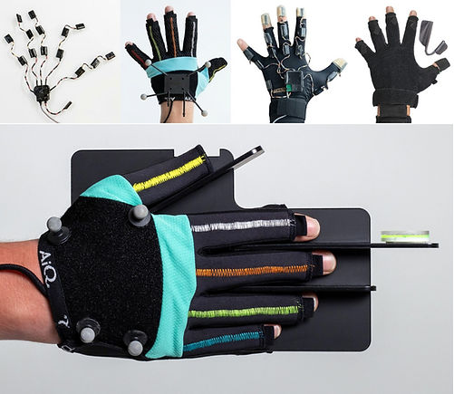 16-sensor IMU motion capture glove with a sensor on each finger bone