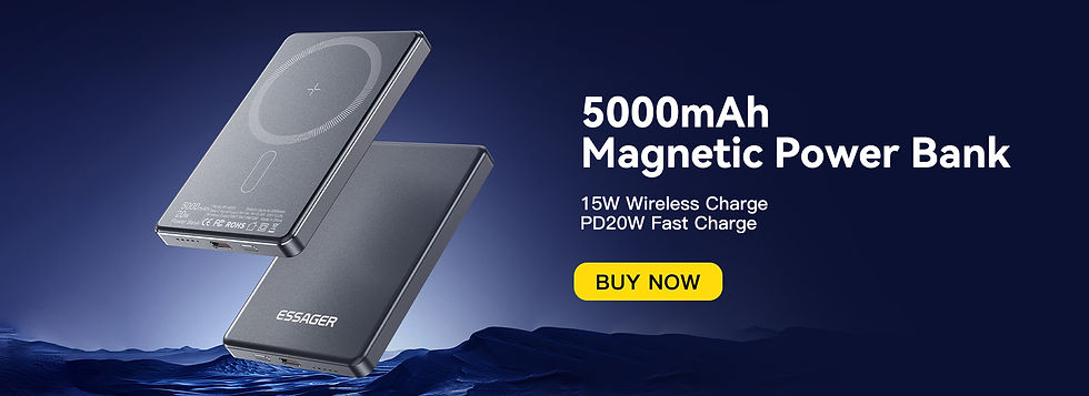 Thumbnail: Essager Power Bank 20000mAh Portable PD 65W Fast Charging  Mobile Phone External