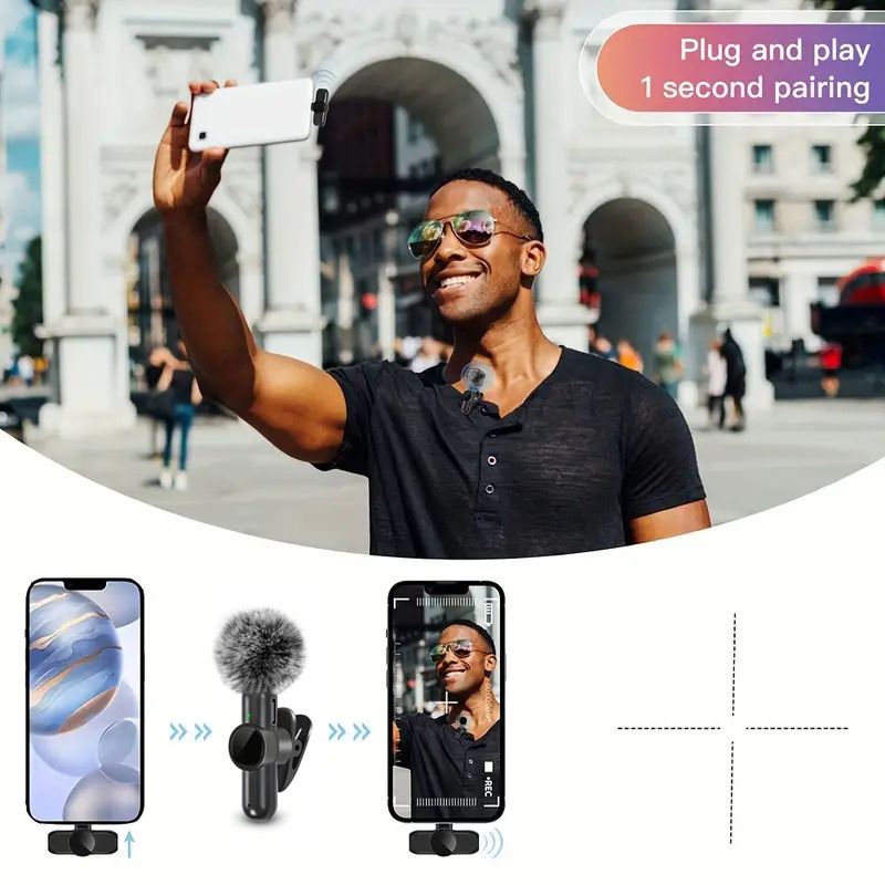 Thumbnail: EchoWave™ Wireless Lavalier Microphone with Windproof Cover