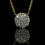 Thumbnail: Circle Princess Cut Diamond Necklace