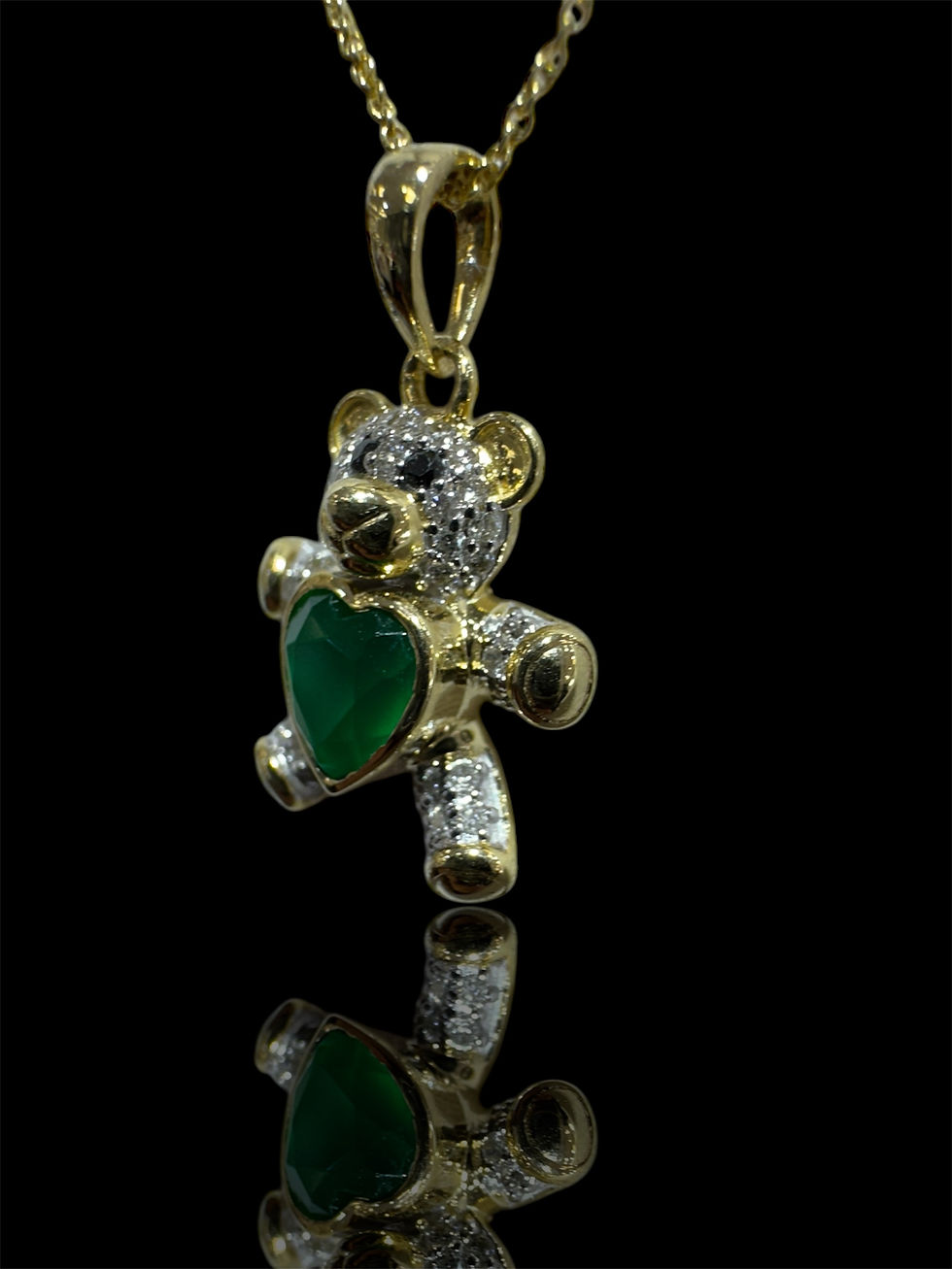 Thumbnail: Teddy Bear Heart Pendant 