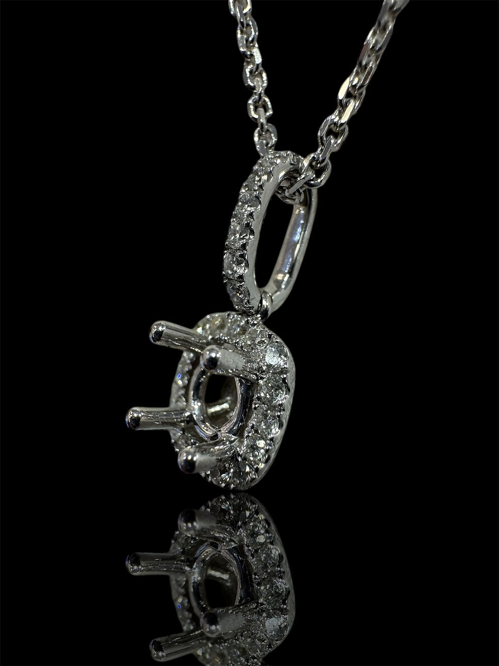 Thumbnail: Diamond Halo Pendant Setting