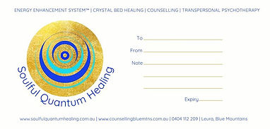Soulful Quantum Healing Gift Voucher back view
