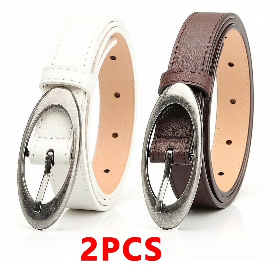 Thumbnail: Vintage Women Fashion PU Leather Waist Belt Vintage Y2K Gothic Buckle Metal Stra