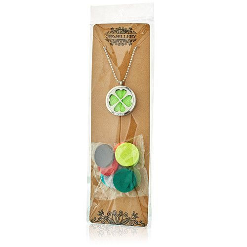 Thumbnail: Aromatherapy Diffuser Necklace - Angel Wings 30mm
