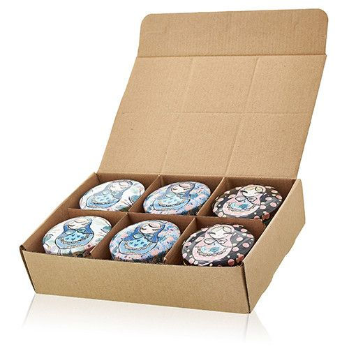 Thumbnail: Art Tin Candle - Assorted Design - Russian Dolls - Dolly Blue