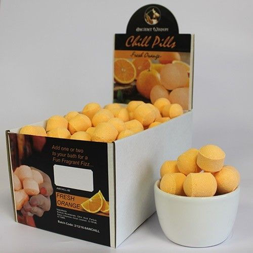 Thumbnail: 1.3Kg Box of Chill Pills (Mini Bath Bombs) - Fresh Oranges