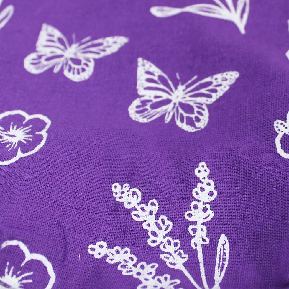 Thumbnail: Natural Jute Cotton Gift Bag - Lavender Lining - Small