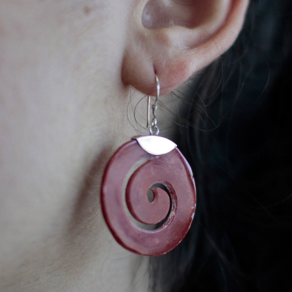 Thumbnail: 925 Silver Earrings - Scroll Design