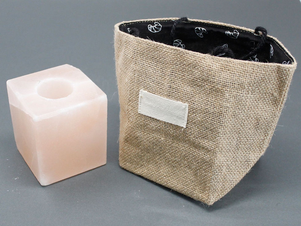 Thumbnail: Natural Jute Cotton Gift Bag - Black Lining - Large