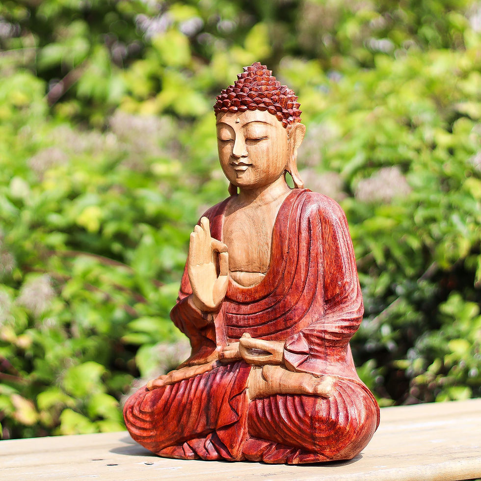 Thumbnail: Hand Carved Buddha Statue - 30cm Teaching Transmission