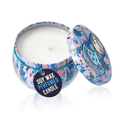 Thumbnail: Art Tin Candle - Assorted Design - Russian Dolls - Dolly Blue