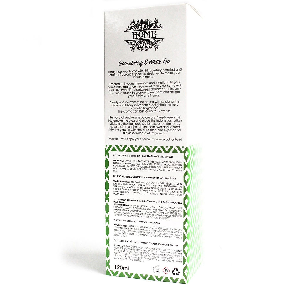 Thumbnail: 120ml Reed Diffuser -  Gooseberry & White Tea
