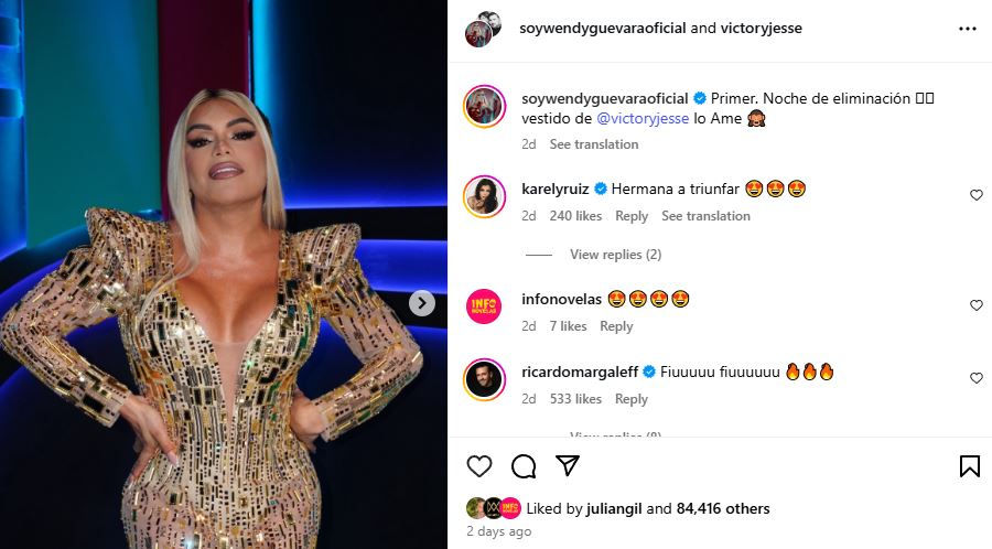 Wendy Guevara habla sobre la filtración de video íntimo: “Me da mucha pena por él, tiene su familia y su mujer”. Foto: Instagram soywendyguevaraoficial