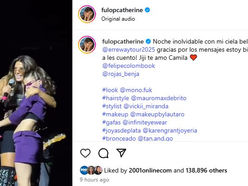 Catherine Fulop sufrió aparatosa caída en pleno show de Erreway