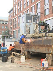 Local Certified welders repairing and upgrading State barges