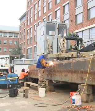 Local Certified welders repairing and upgrading State barges