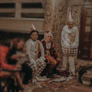 sitting on a bench with costumes Philippines Rizal Antipolo