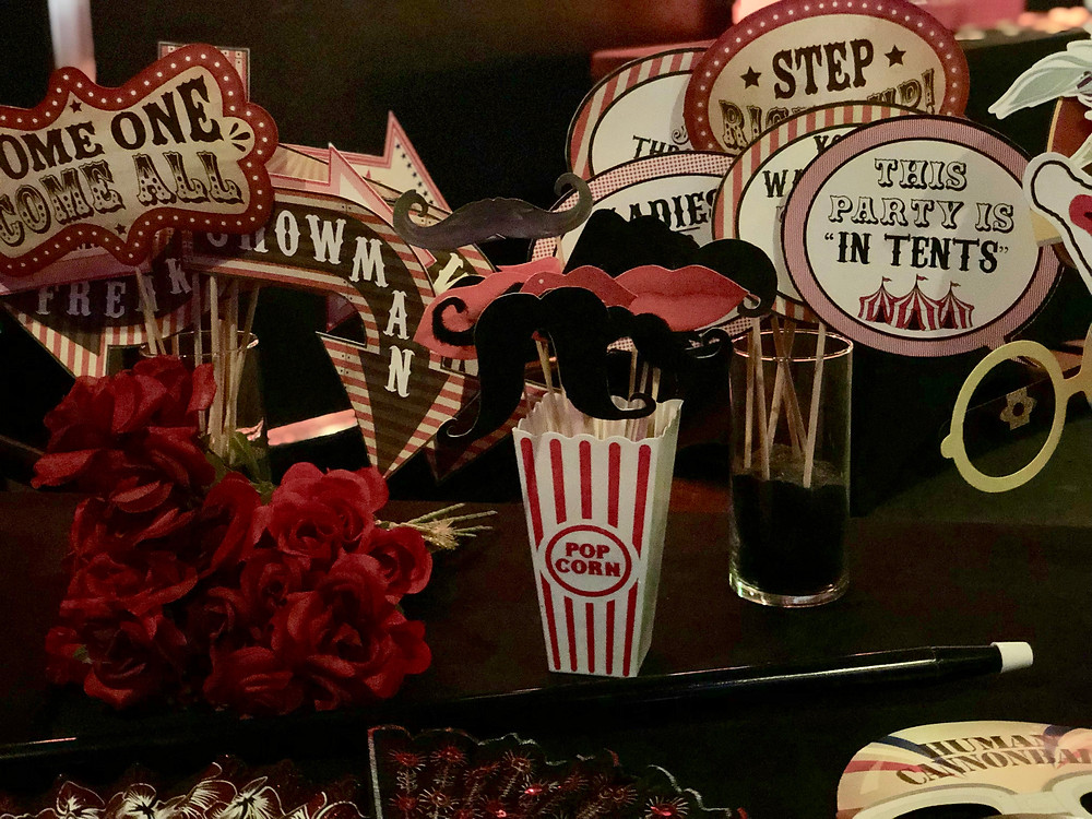 personalized props, hand made props, made in house, curated props, canon printer, elevated photo booth