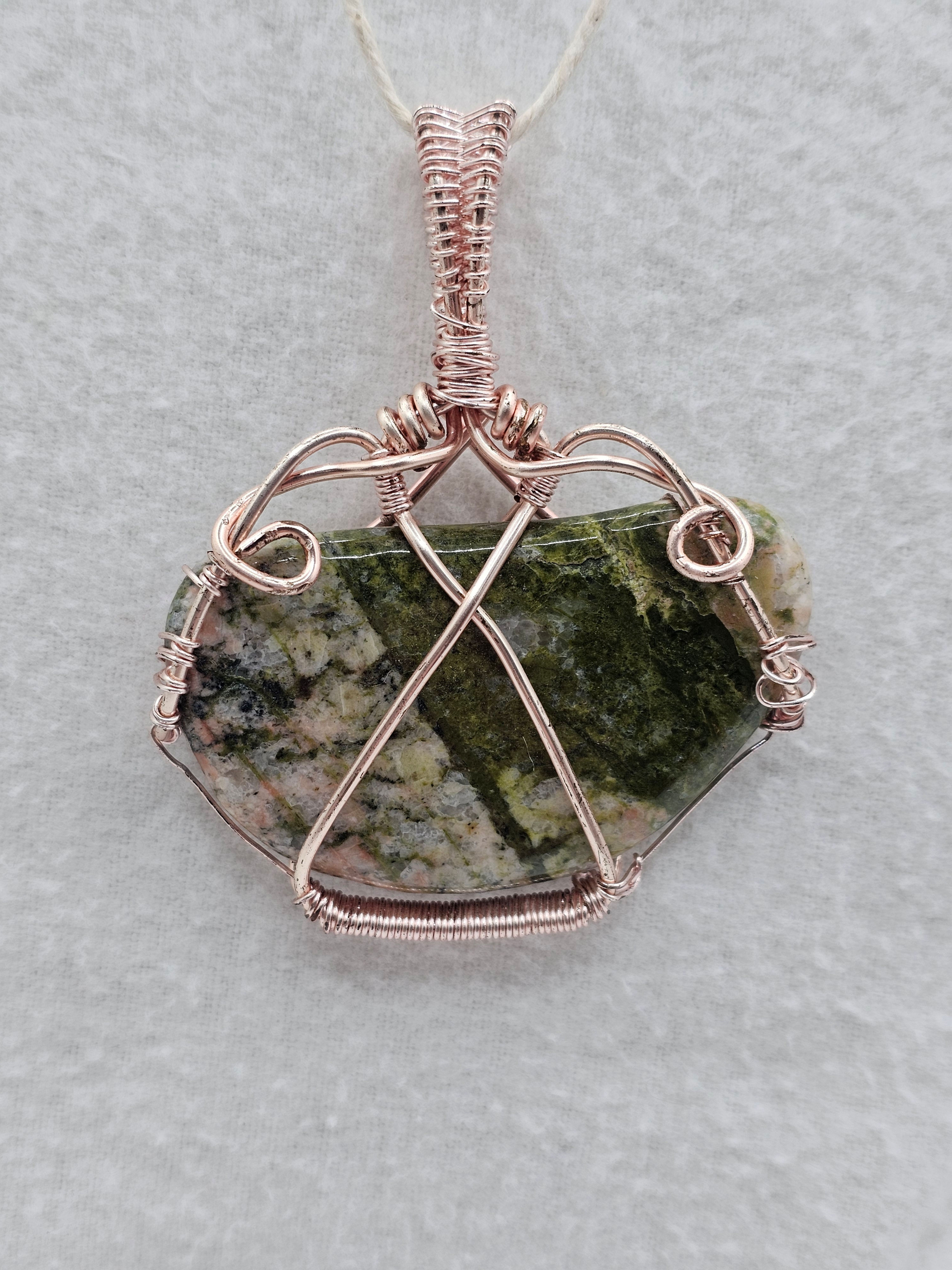 Granite and Epidote Pendant 